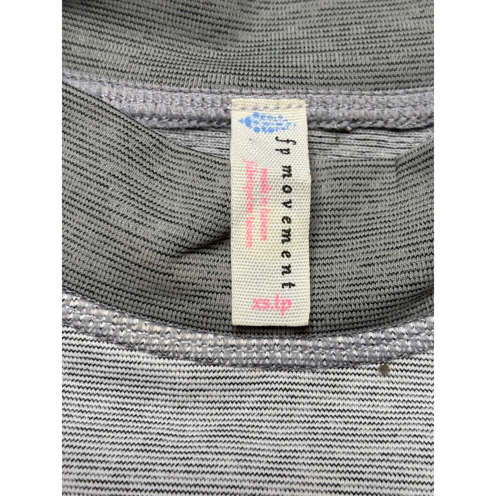 FP Movement Crop Top Women XS Gray Space Dye Seamless Mock Neck Active Tank - Picture 2 of 8